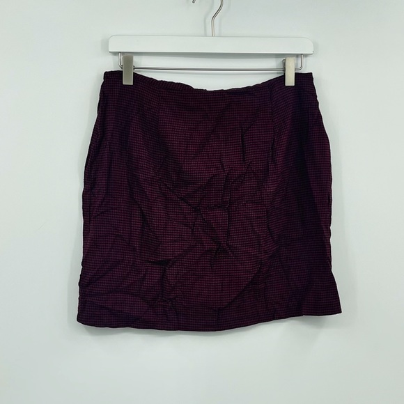 Vintage Y2K Grunge Goth Maroon Mini Skirt Size 13 - Picture 4 of 5